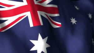 A cinematic closeup shot of the Australian flag. Modeled with extreme detail for an authentic and natural look. It is loopable, so you can speed up the clip to get more energetic wind and billowing.